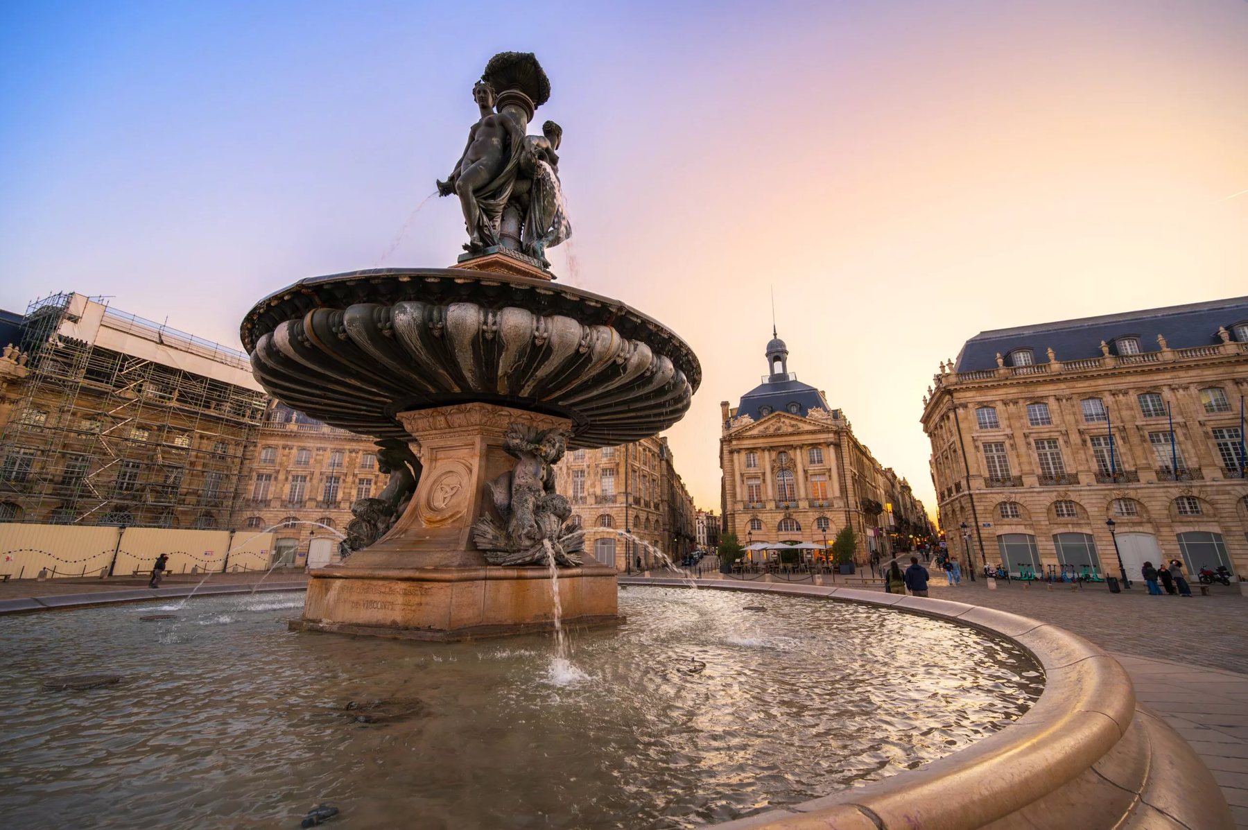 La place de la Concorde au crépuscule.