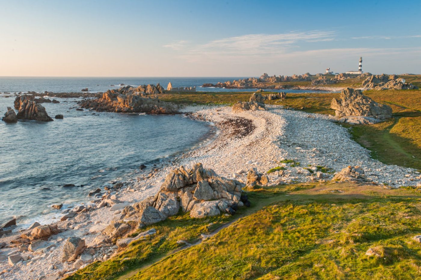 La côte de l’île d’Ouessant en Bretagne.